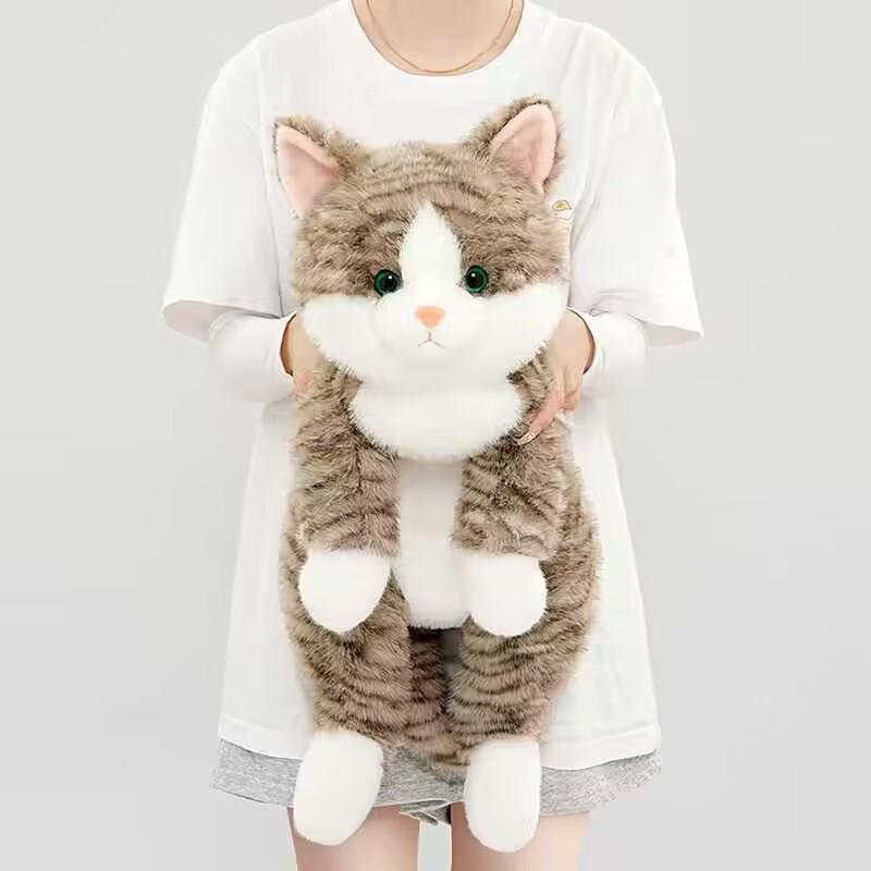 

Huggable Realistic Cat Plush Toy - Perfect Sleep and Play Companion for Children, Great Girls Birthday Gift 30 cm