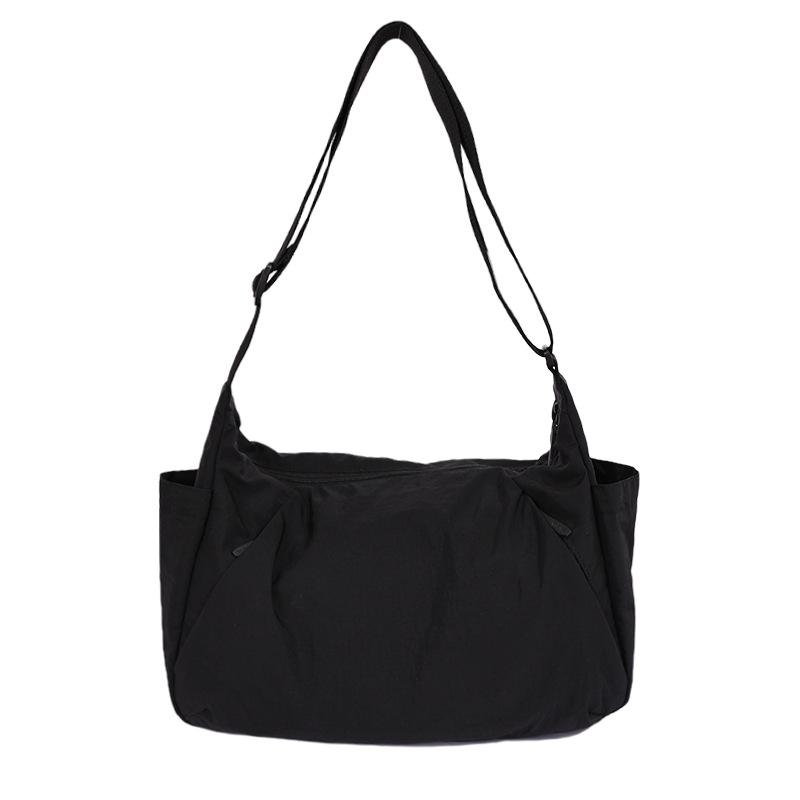 Nylon Shoulder Bag Women's Solid Color Large Capacity Crossbody Bag