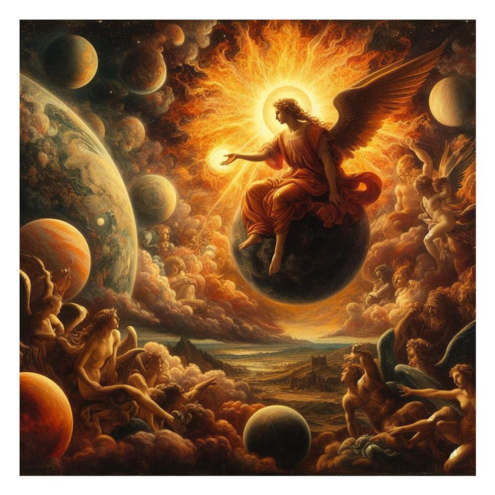 

Алмазна живопис Мистецтво DIY Бойовий Ангел Набір Алмазної Мозаїки Круглі Стрази Вишивка Хрестиком Домашній Декор Настінне Мистецтво Round 50x50cm