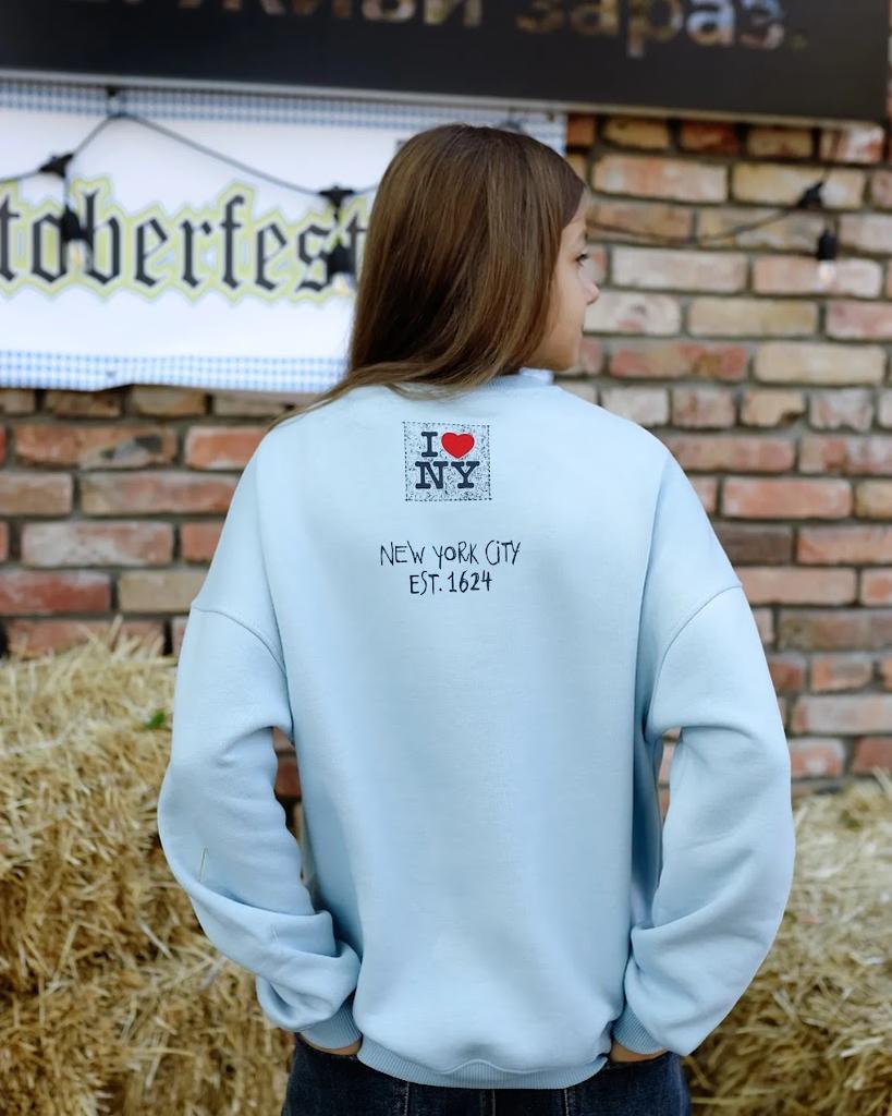 Mädchen Oversize Warmes Sweatshirt – Bedruckter Text, Winter, 6416-025-33 HC