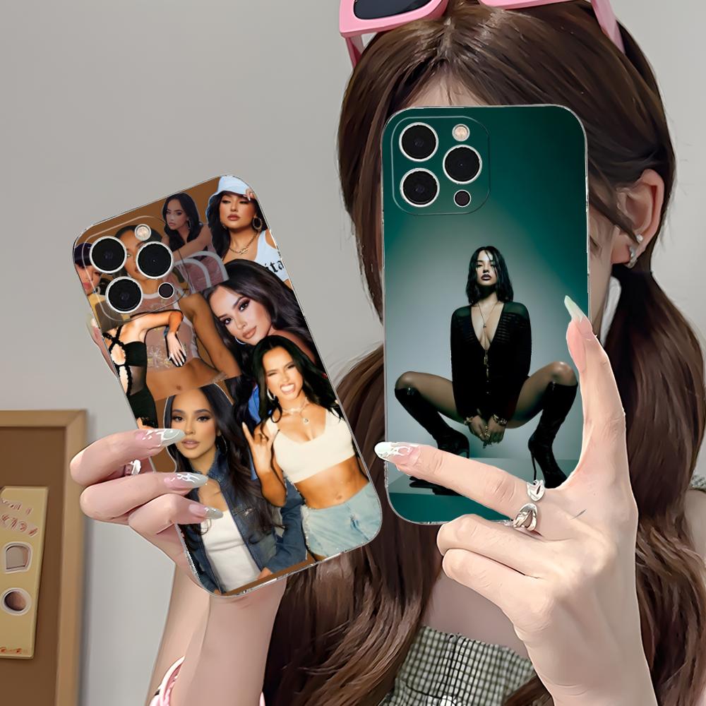 Fashion Becky G Mobile Phone Case for iPhone 16 15 14 13 12 11 X XR XS 8 6 Pro Max Plus Mini Clear Colour Protective Pretty