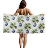 Chinoiserie Lemon Beach Towel, Blue and White Chinoiserie Grand Millenial Lemon Tree Oversized Bath Swim Pool Towels for Bathroom Swimming Pool