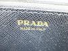 Authentic PRADA Saffiano Leather Ribbon Black Bifold Long Wallet Purse #6264 Refurbished