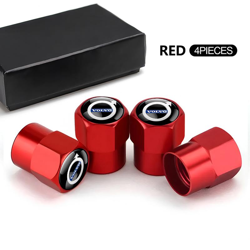 For Volvo Aluminum Alloy Car Wheel Valve Stem Caps Tire Air Stem Covers For Volvo Xc60 Xc90 V40 V60 S60 XC40 V50 V90 S80 C40 V70