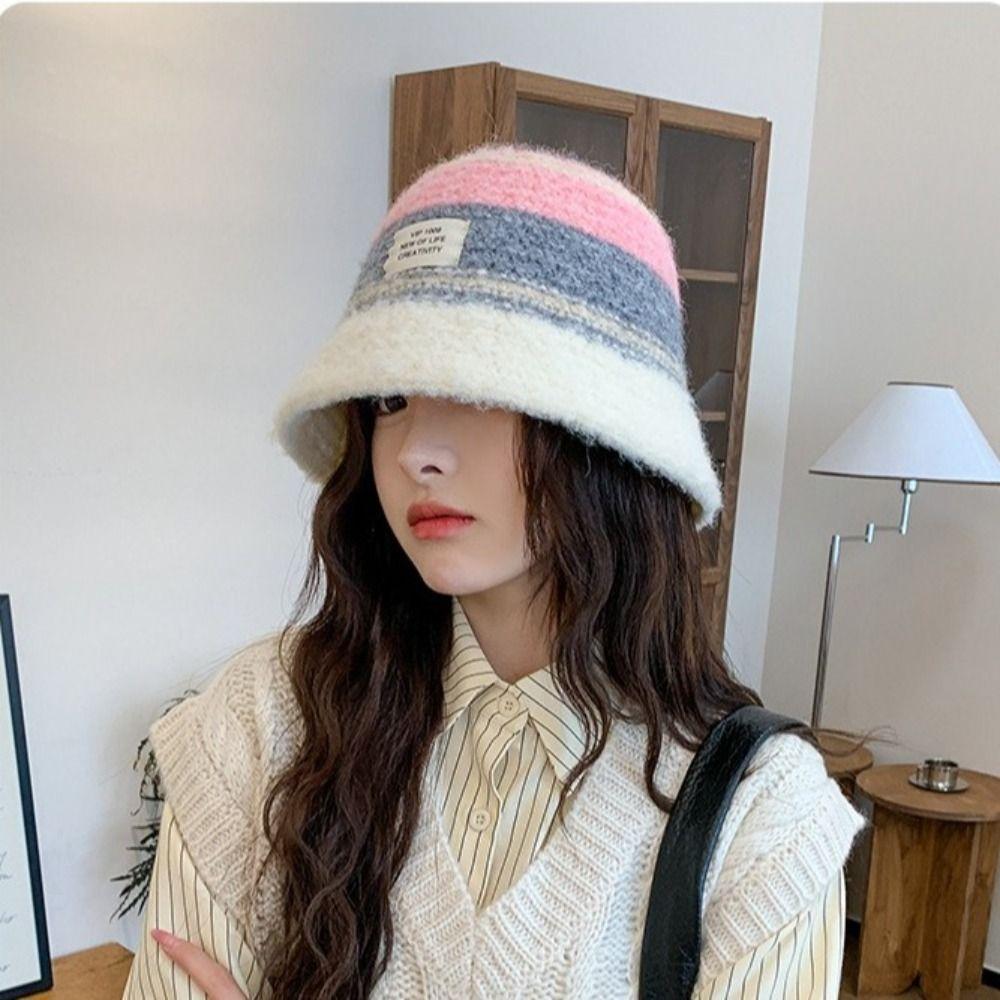 

Утолщенная шапка рыбака, сохраняющая тепло, вязаная шапка, модная панама, повседневное использование серый