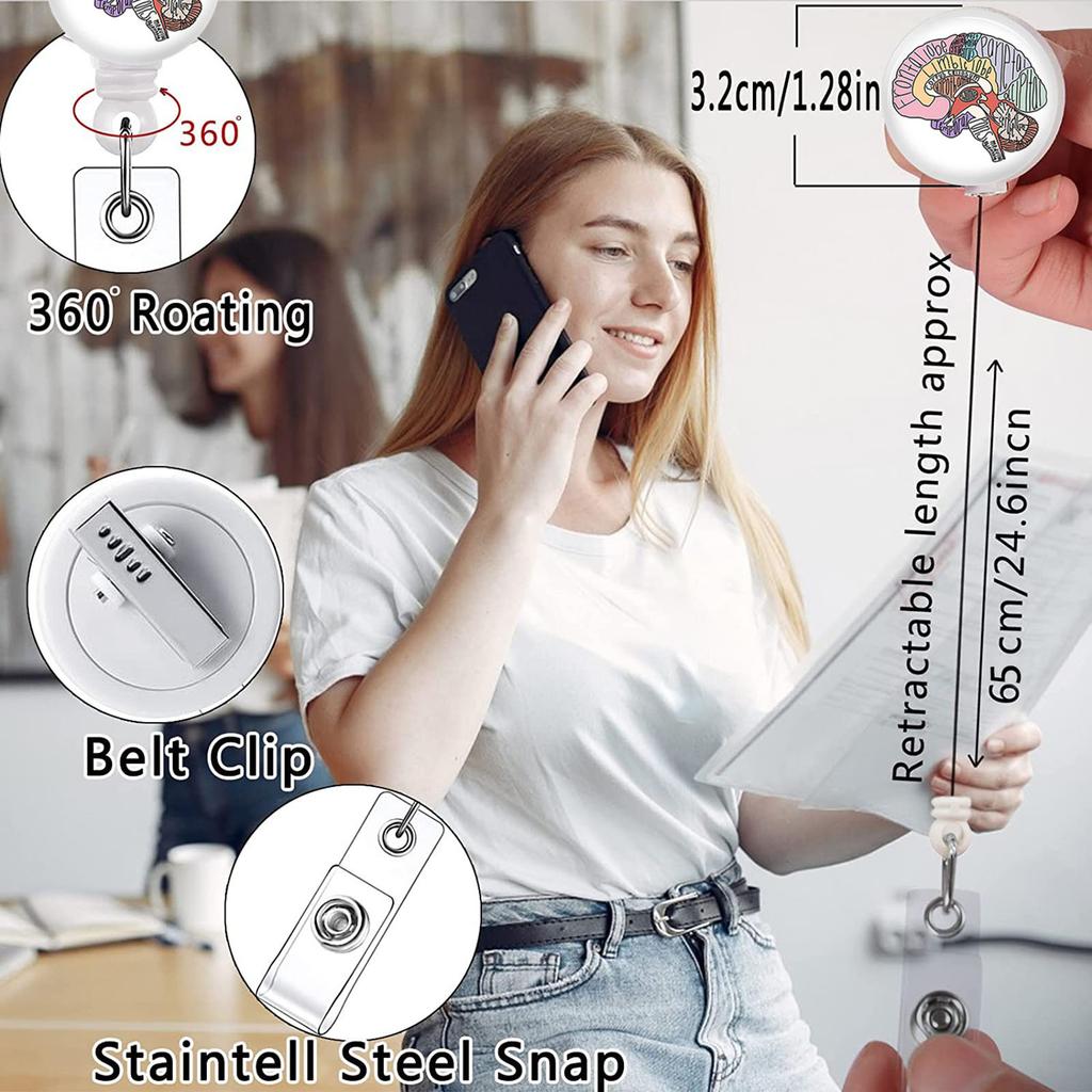 Stretchable Badge Reels Medical Worker Doctor Nurse Work Chest Pocket Card Holder ID Card Holder Badge Accessories