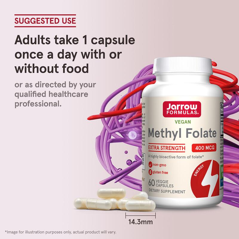 Vegan Methyl Folate, 400 mcg, 60 Veggie Capsules