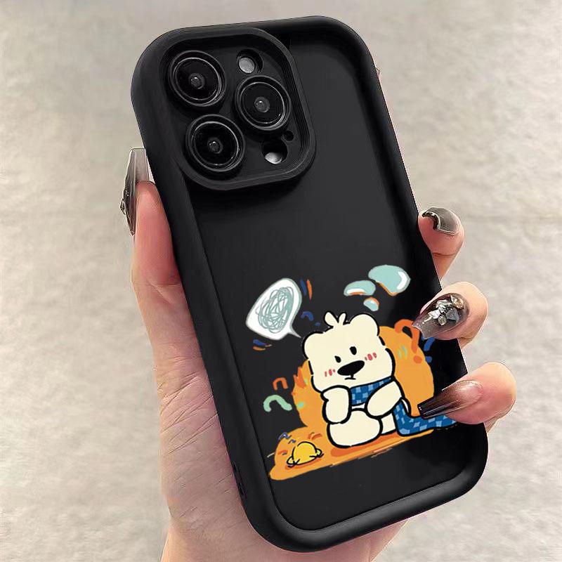 Case for Xiaomi Redmi Note 12 4G 13 11 10 13 Pro Plus 10 5G 12S 11S 10S Redmi 12 12C 13C 4G Case Couple Cute Cartoon Bear Cover