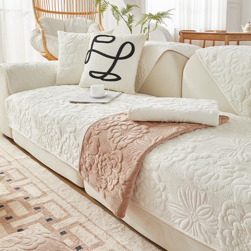 

Зимний утолщенный плюшевый коврик для дивана с принтом, противоскользящий и пылезащитный чехол для дивана, L-образный диван, полное покрытие, диван, полотенце, наволочка 70x150cm