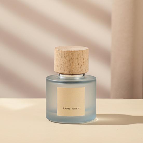 SHIMANG Perfume for Women Long Lasting Light Fragrance Frosted Glass Bottle with Wooden Cap Fresh Floral Fruity Scent Multi-Use for Home Car Wardrobe