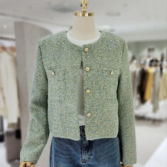Ab.f.z 2026SS Round Tweed Jacket AZA1ZJ03