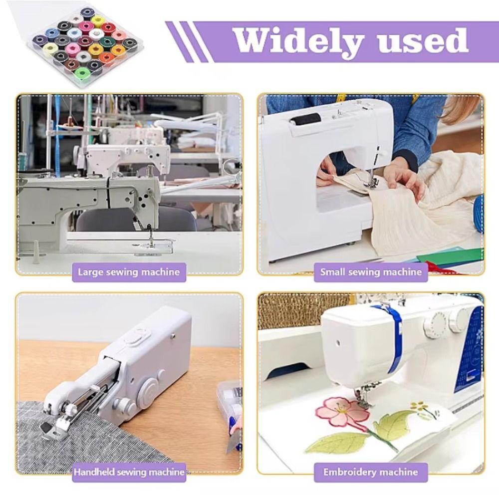 25/36 Stück Mehrfarbige Nähmaschinen-Spulenbox mit Nähgarn DIY Nähmaschinen-Spulen Ersatz Nähmaschinenzubehör