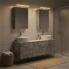 Bathroom Furniture Set 5 Pcs Concrete Grey Engineered Wood and Glass