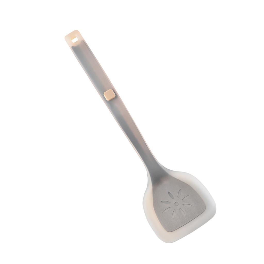 Silicone Slotted Spatula Stir Fry Multi Functional Silicone Turner for Kitchen Semi Translucent