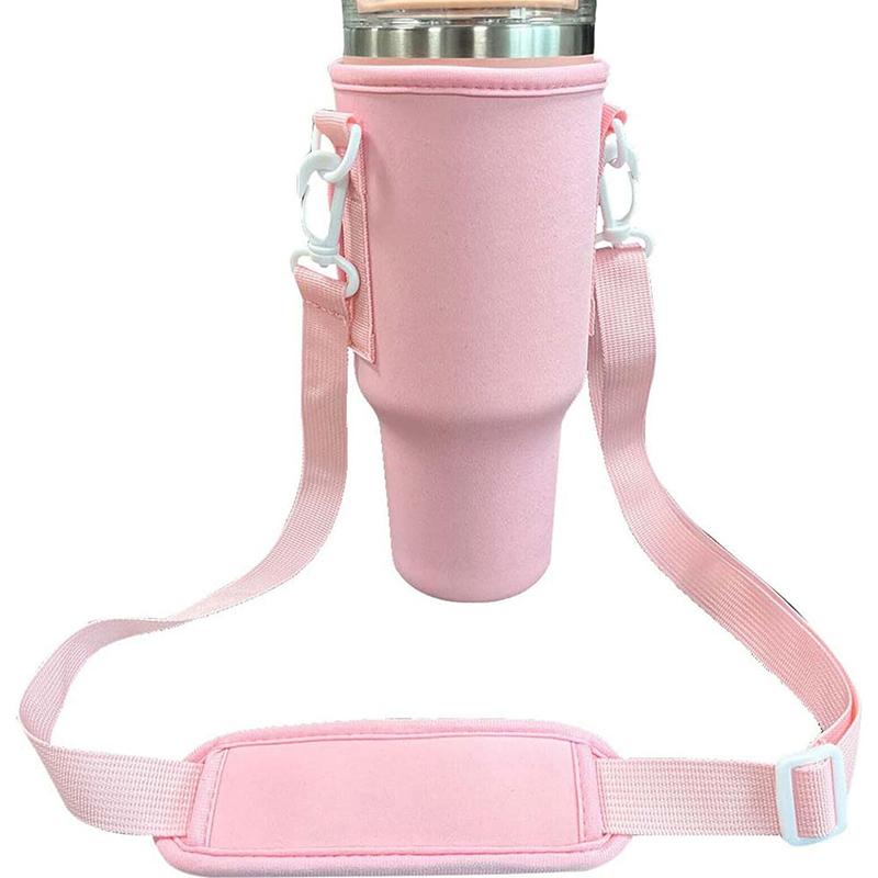 Water Bottle Carrier Bag Compatible With 40Oz Tumbler With Handle, Water Bottle Holder With Adjustable Shoulder Strap