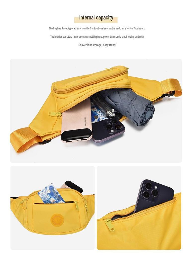 Women's Crossbody Waist Bag: Water-Resistant, Colorful, Large Capacity for Phone & Cash