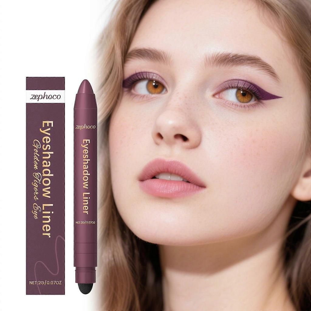 Zephoco 2-In-1 Eyeliner Pencil: Smooth And Easy To Apply, Quick-Drying, Smudge-Resistant, Convenient For Everyday Portable Eye Makeup