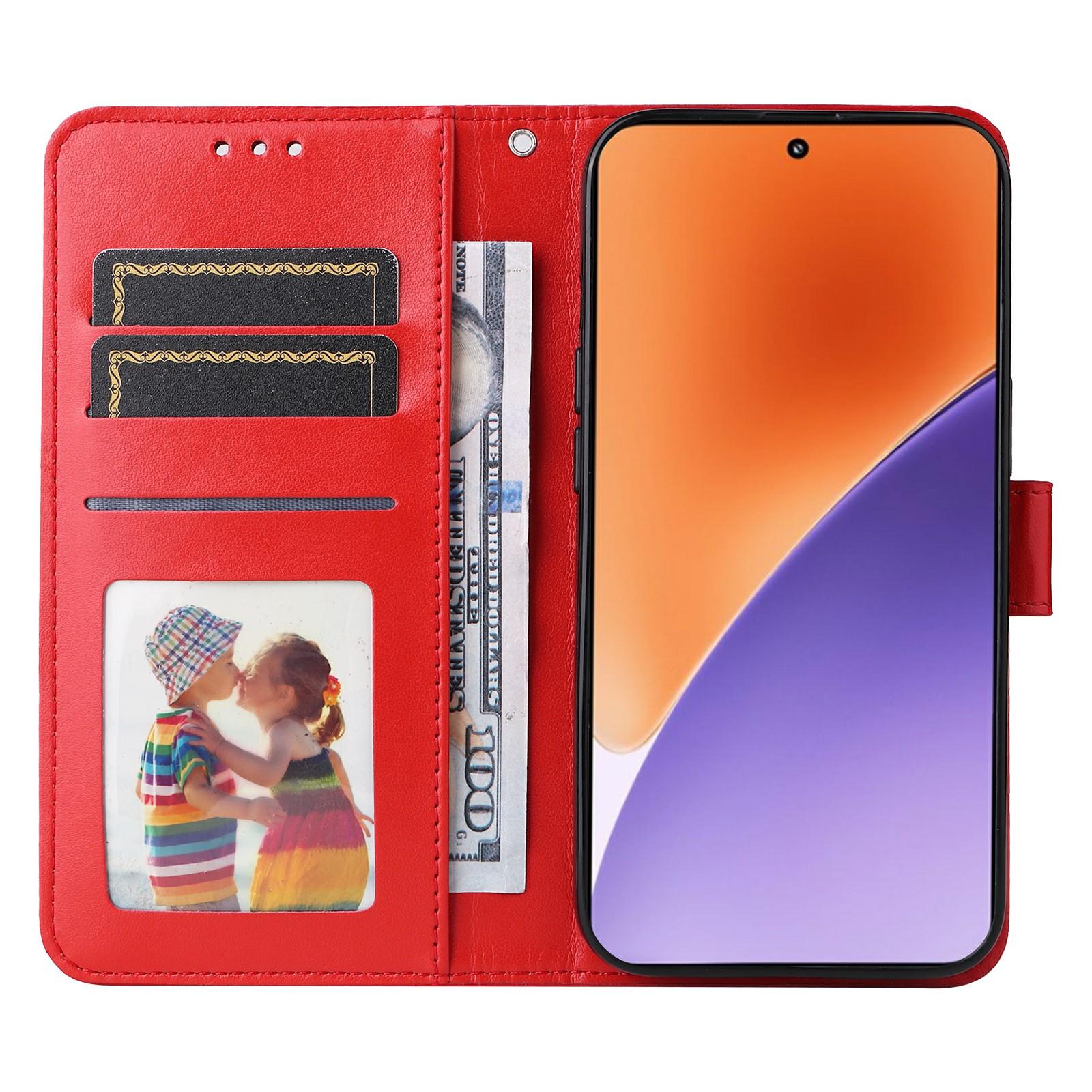 

For Xiaomi 15 Case Sunflower Imprint Leather Wallet Phone Cover Pink