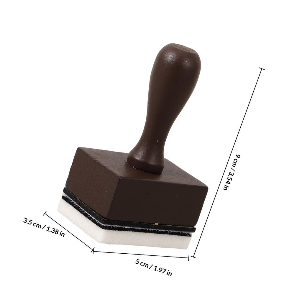 Vintage Square Wooden Handle Sponge Stamp for Coloring Blending Stenciling Journals Notebooks DIY Craft Tool Small Label Maker
