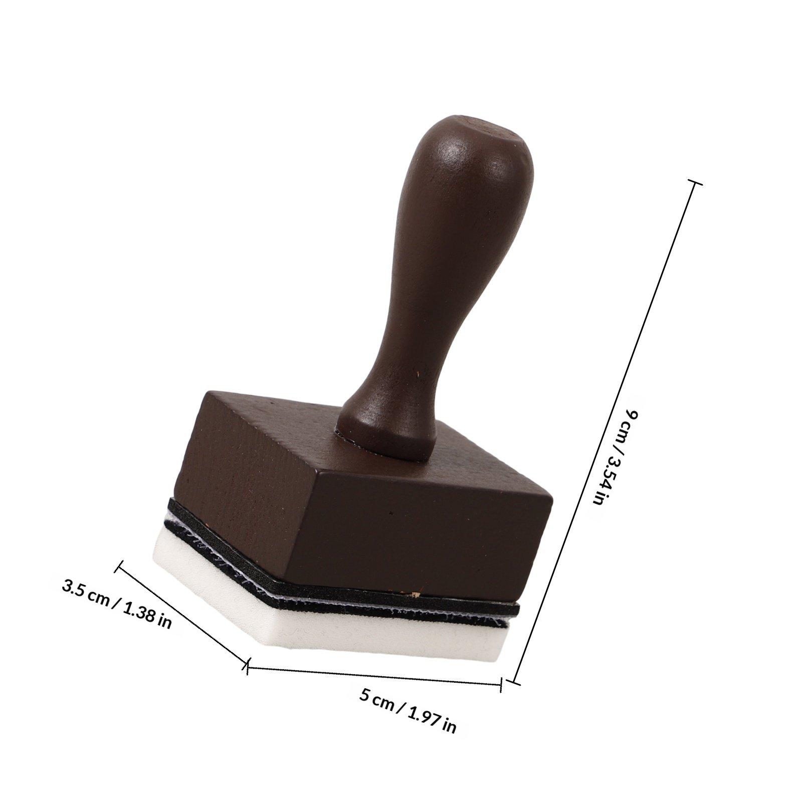 

Wood Handle Sponge Stamp Coloring Tool Vintage Square Design Durable Easy Clean for Journals Notebooks Stationery DIY Ink кофейный