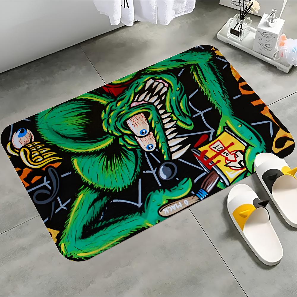 Fairy Tales of Rat Fink Cartoon Floor Mat Floor Mat Non-Slip Laundry Room Mat Laundry Decor Child Living Room Household Carpets