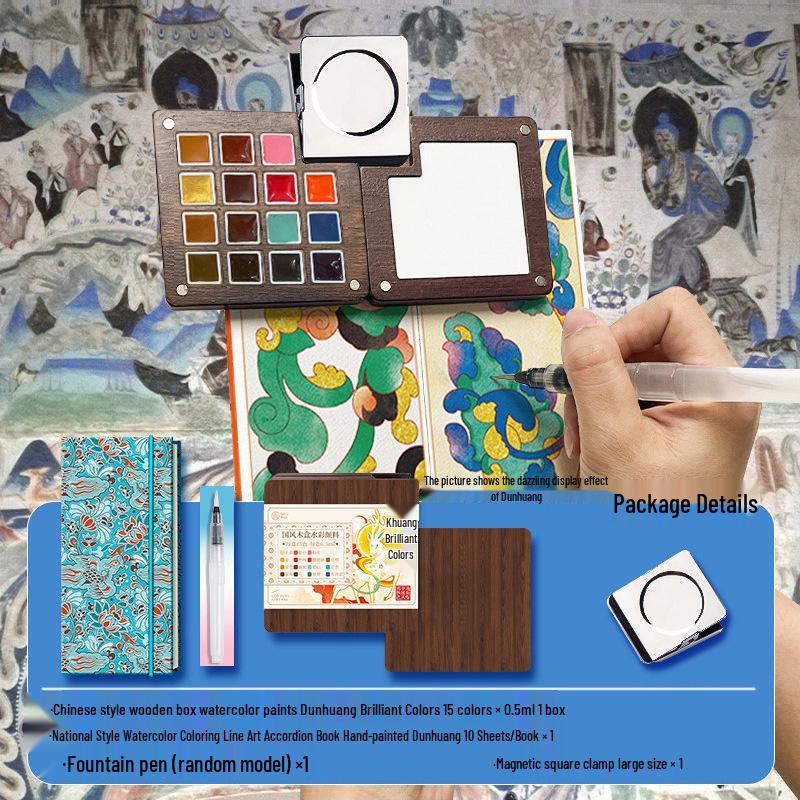 Feile Mini Travel Watercolor Set - Portable Solid Palette for Bird Painting