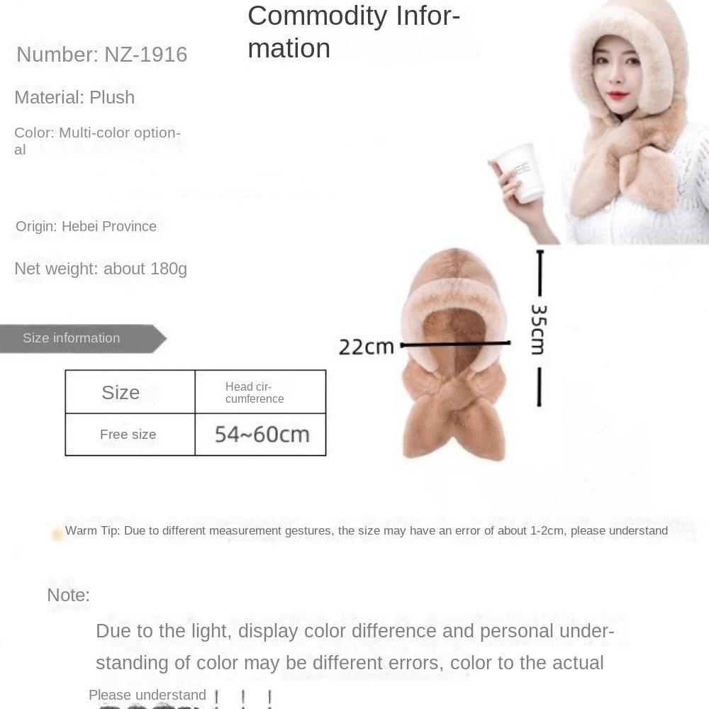 Windproof Toe Caps Plush Scarves Leisure Fisherman Hat  Women's