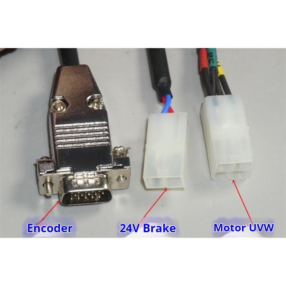 48V 200W Three-Phase Brushless Servo Motor Integrated 24V Brake High Precision Low Voltage Encoded 2100-4300RPM Servo Motor