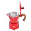 Italian Coffee Maker Aluminum Dual Valve 2 Cup 3D Stovetop Coffee Maker Pot for Cuban Cafe Brewing Home Camping Red