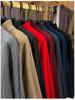 Herren Winter dicker Strick Pullover mit halbem Reißverschluss und Stehkragen