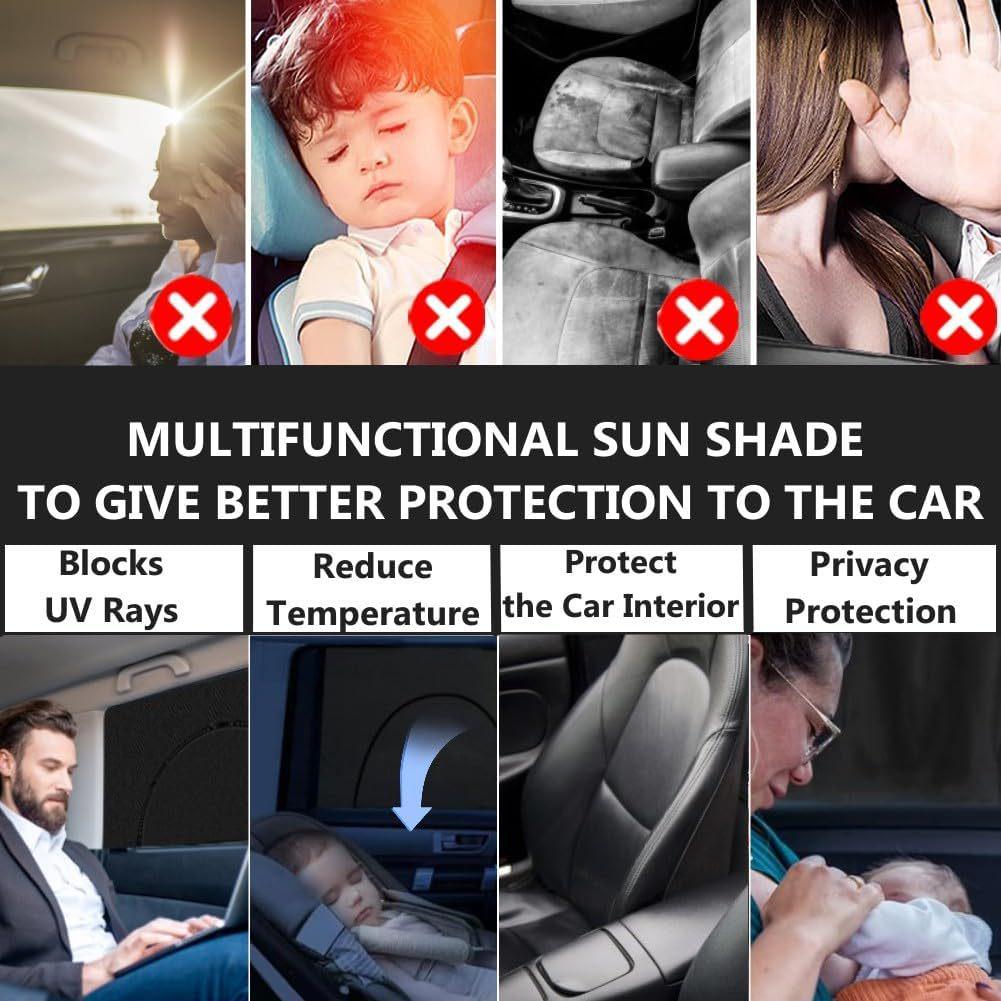 Upgraded Zipper Style Car Mosquito Curtain & Sunshade - Ventilated and Breathable