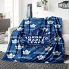 Toronto Maple Leafs Print Flannel Blanket High Quality Warm Comfortable Cover for All Seasons Perfect for Gifts Home Decor