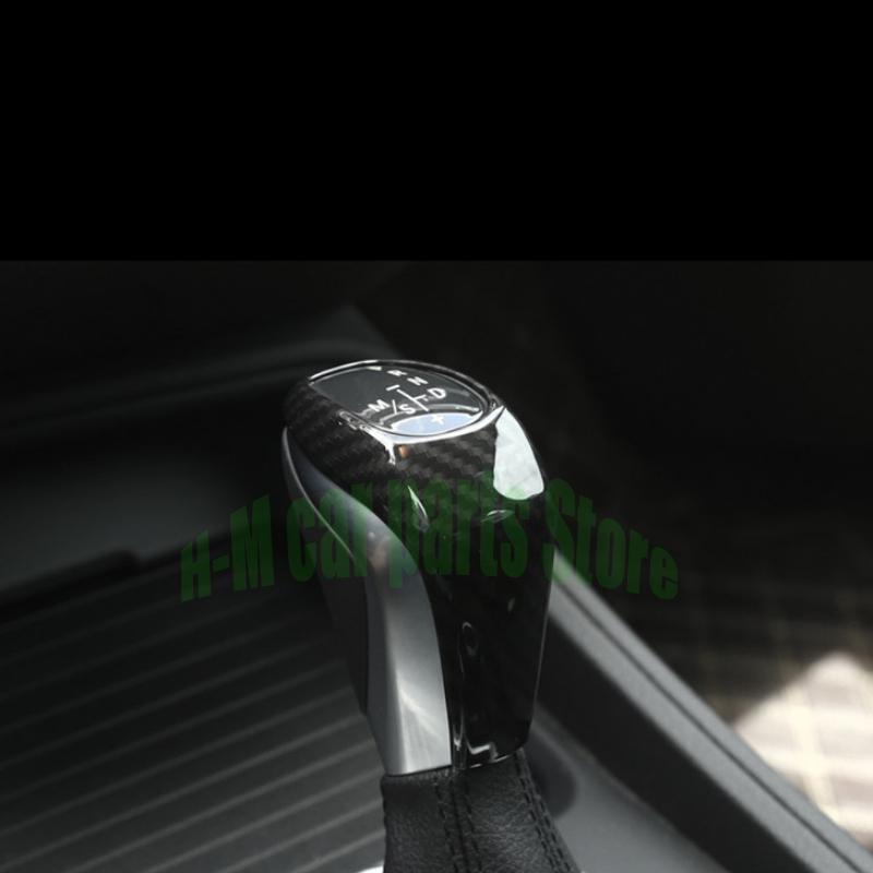 Carbon-Faser-Schaltknauf-Hülsen-Knopfabdeckungen-Aufkleber für den Innenraum des BMW X1 F48 2016