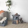 Cat Tree Tower For Indoor Cats Cat Scratching Post Climbing Activity Centre W Jute Scratching Pad Toy Ball Cat House Grey