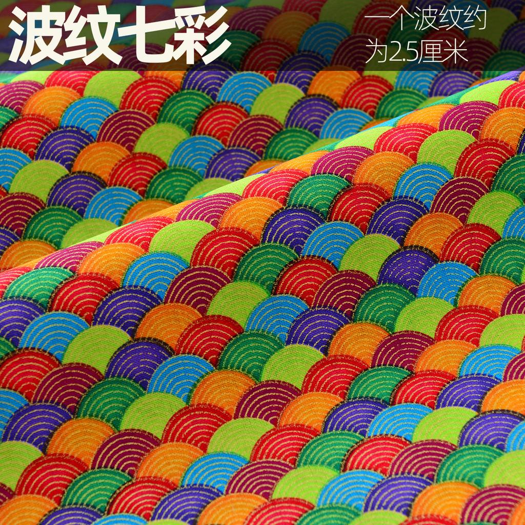 Bronzing Pure Cotton Japanese Fabric By The Meter for Clothing Cheongsam Hanfu Bag Tablecloths DIY Sewing Printed Cloth Colorful