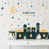 Multicolor Eid Mubarak Wall Stickers Star Moon Lantern Castle Ramadan Kareem Decals Eid Al-fitr Accessories Mural Bedroom