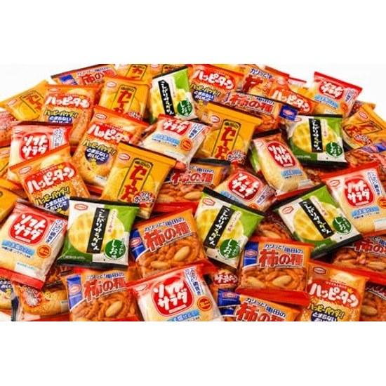 5 tipi 100 sacchetti mini senbei confezionati singolarmente set assortito 20 per tipo pezzi totali.