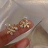 2025 Korean High-End Pearl Flower Earrings: Luxurious Niche Design for Women