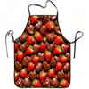 1 Strawberry Chocolate Heart Print Apron - Adorable Strawberry and Chocolate Drip Pattern, Durable and Easy-to-clean Polyester Material, Suitable for 