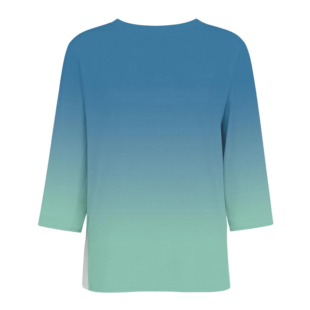 Womens Spring Tops V Neck 34 Sleeve Lightweight Summer Shirts for Women Casual Printed Blouse Womens Summer T Shirts Dressy Tops for Women
