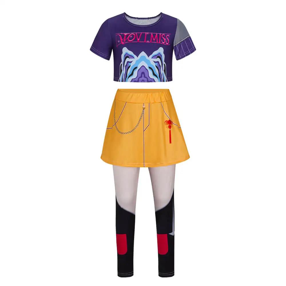 Barn Kpop Demonjegere Rumi Zoey Mira Cosplay Huntrix Kostyme for Jenter Klær Gruppe Idol Rollespill Halloween Karnevalsdrakt