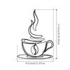 Coffee Cup Metal Wall Art Centerpiece Artwork Gift Craft Decoration Hanging Ornament for