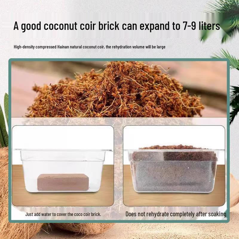 High-Foaming Coarse Coconut Coir Nutrient Soil Brick for Vegetables & Flowers