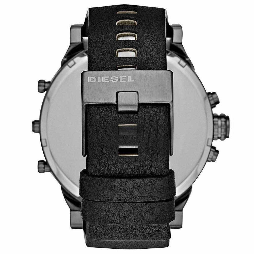 Diesel DZ7348 Pan. Daddy 2.0 Black Dial Czarny skórzany zegarek męski