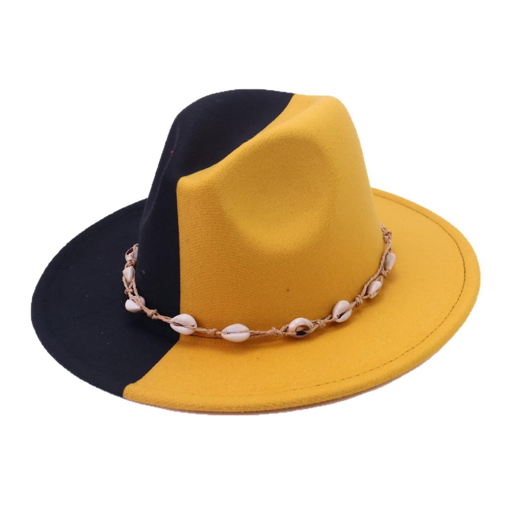 New Two-color Autumn and Winter Warm Women's Woolen Top Hat, British Men's Jazz Hat, Small Edge Gambler Felt Hat