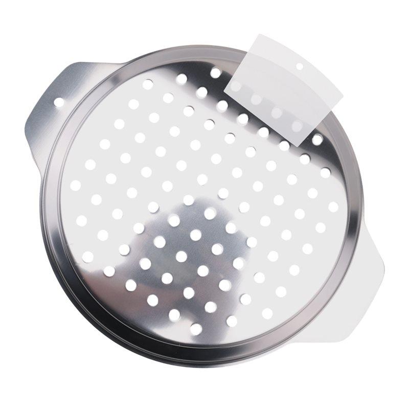 M-Modern-Stainless Steel Spaetzle Maker Lid With Scraper Traditional German Egg Noodle Maker Pan Pot Spaghetti Strainer