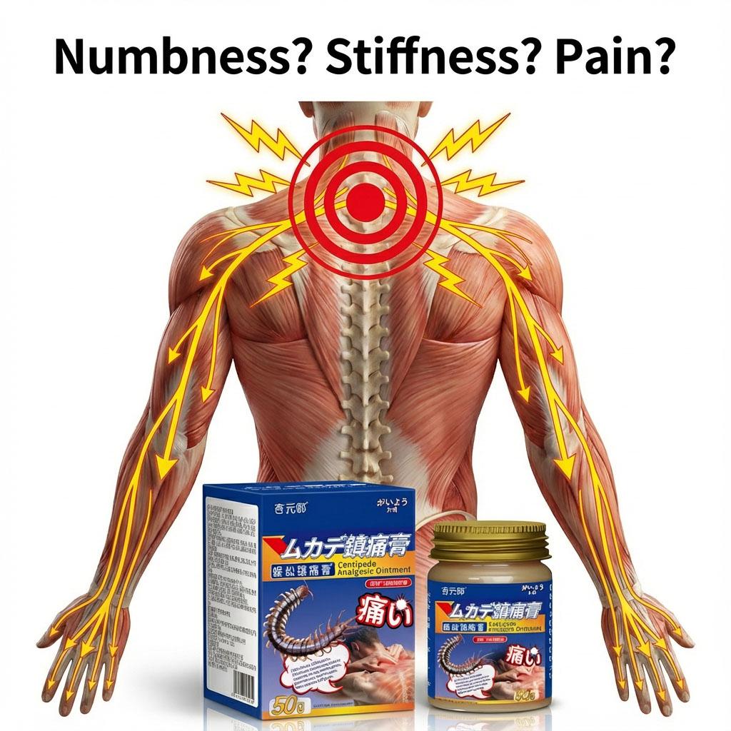 Chinese Herbal Balm for Back Pain Relief Centipede Ointment for Lumbar Disc and Muscle Strain