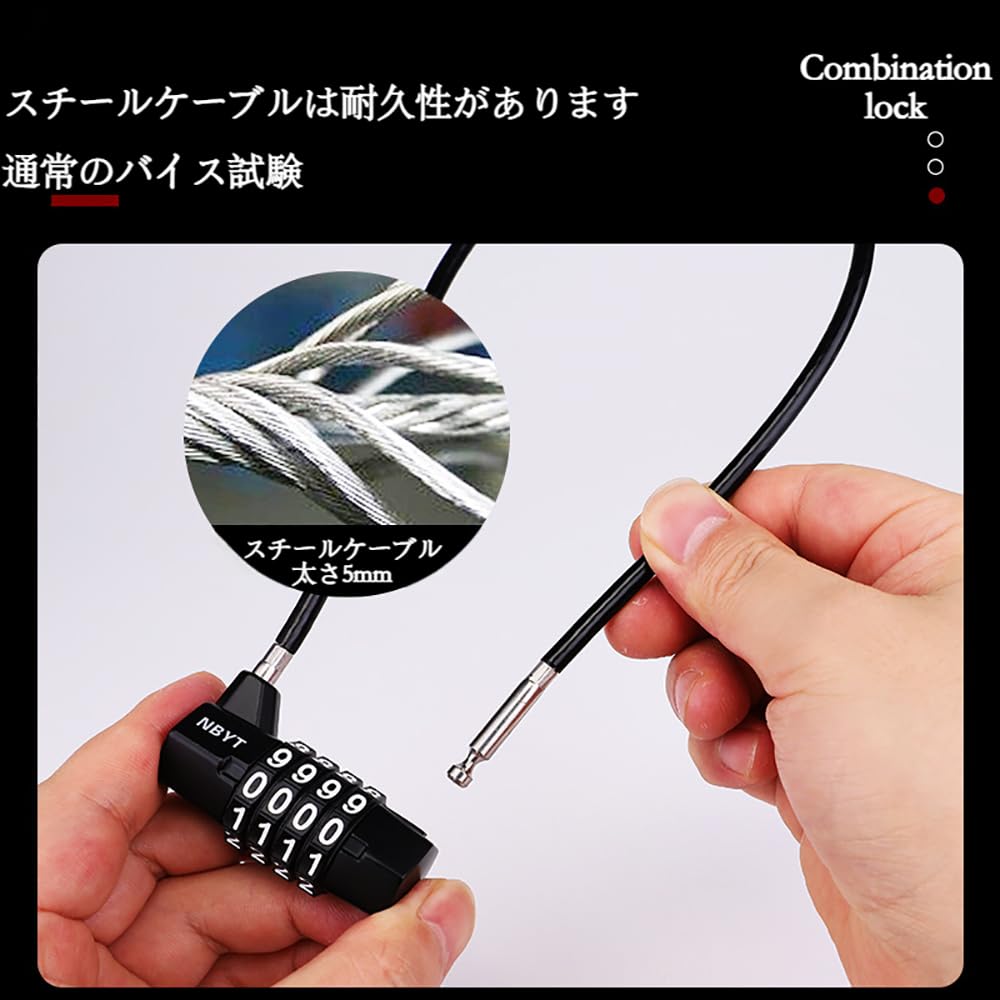 CLEAYODO Wire Cable Adjustable Combination Dial Password Digital Password Suitcase Gym Ideal for Password Lock, Padlock, Padlock, Multi-Digit Lock,