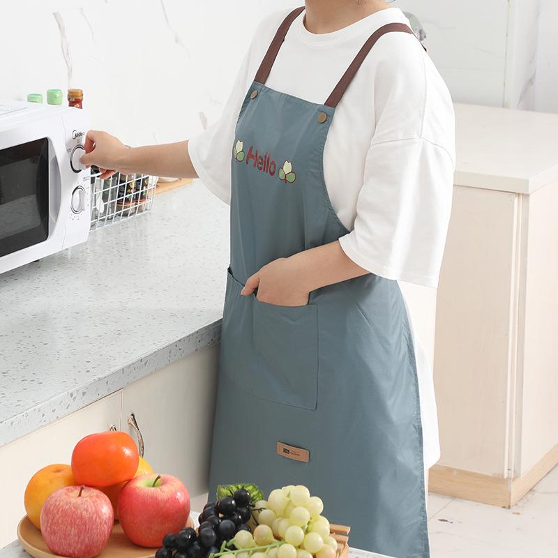 Grembiule da cucina alla moda impermeabile e resistente all'olio per donne con funzione asciugamani per le mani