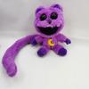 Boneca Série Animal Sorriso Assustador Gatinho Roxo Brinquedo De Pelúcia